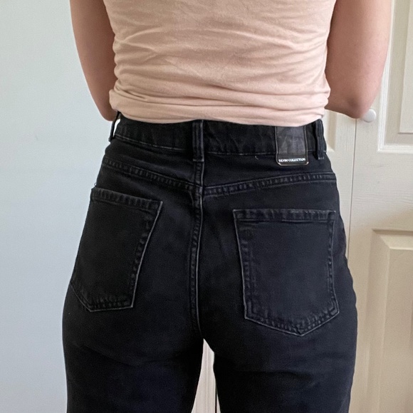 Women's Jeans: Zara Black High Waisted Slim Leg - Picture 4 of 15